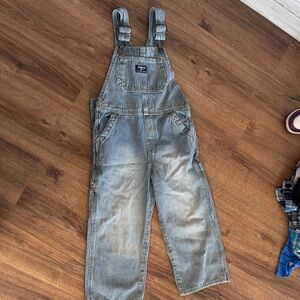 OshKosh B'gosh Blue and White Pinstripe Denim Overalls